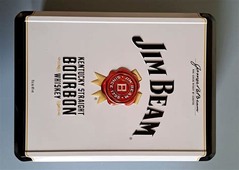 jim beam metal box|Original rare tin empty Jim Beam box .